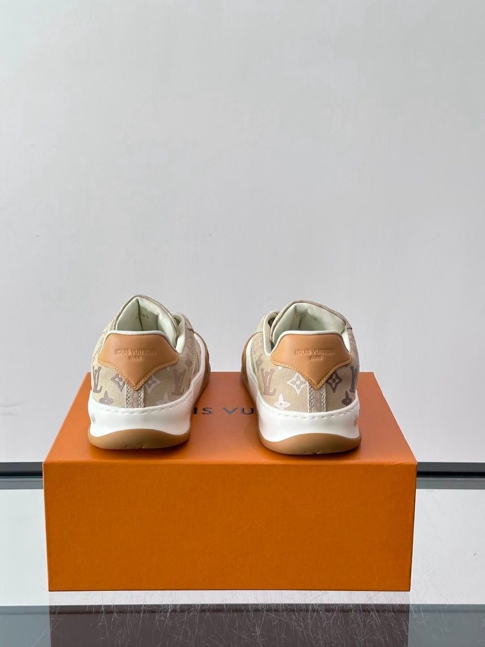 Louis Vuitton Tilted Sneakers Beige Monogram Surplus Canvas 1AK81L view 6