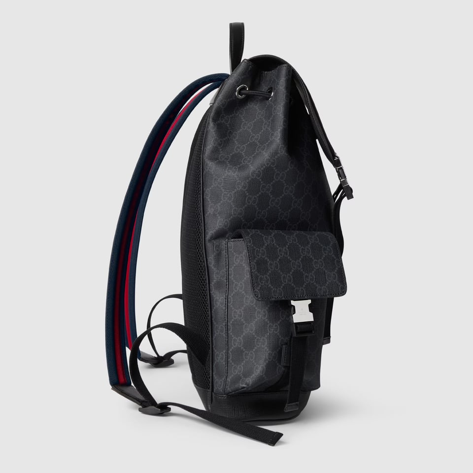 Gucci GG Black Large Backpack 792080 Black GG Supreme 35cm/13.8in view 4
