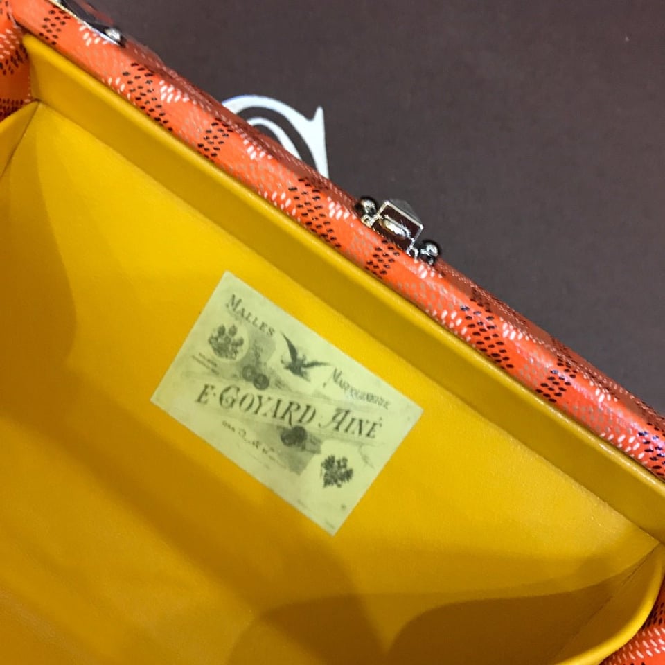 Goyard Minaudiere Trunk Bag 17Cm Orange Canvas view 10