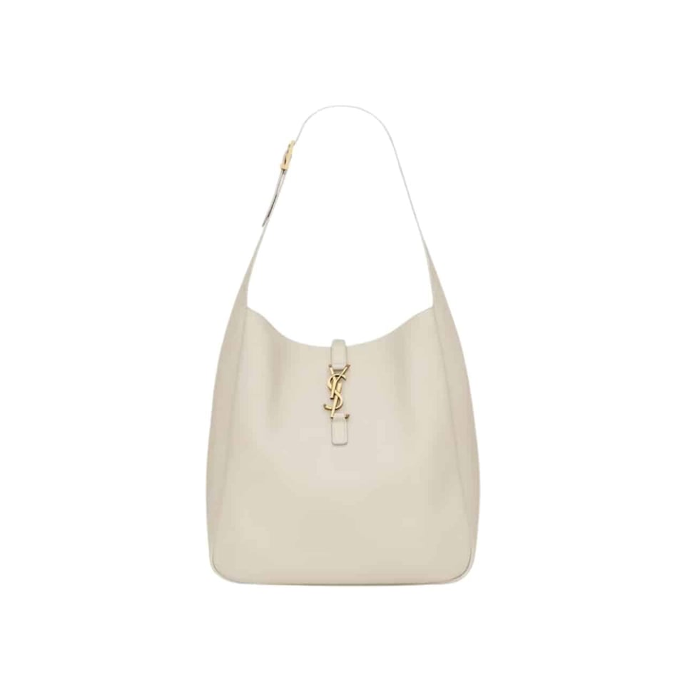 Saint Laurent Le 5 A 7 Supple Large In Grained Leather White 31Cm view 2