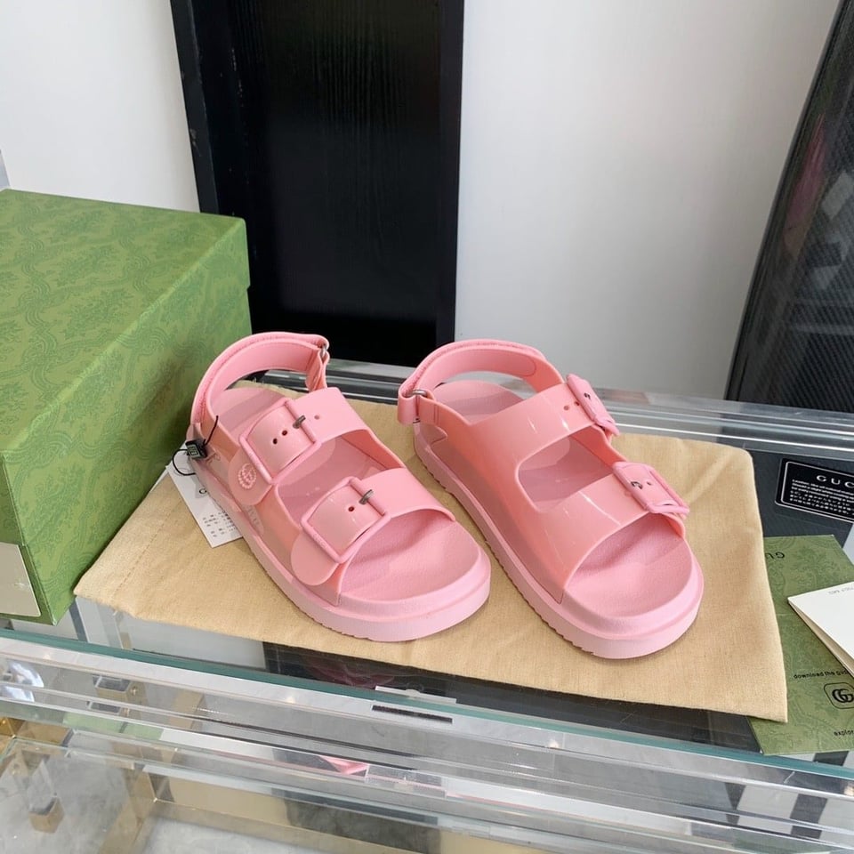 Gucci Women’S Sandal With Mini Double G Pastel Pink 660243 J8700 5815 view 3