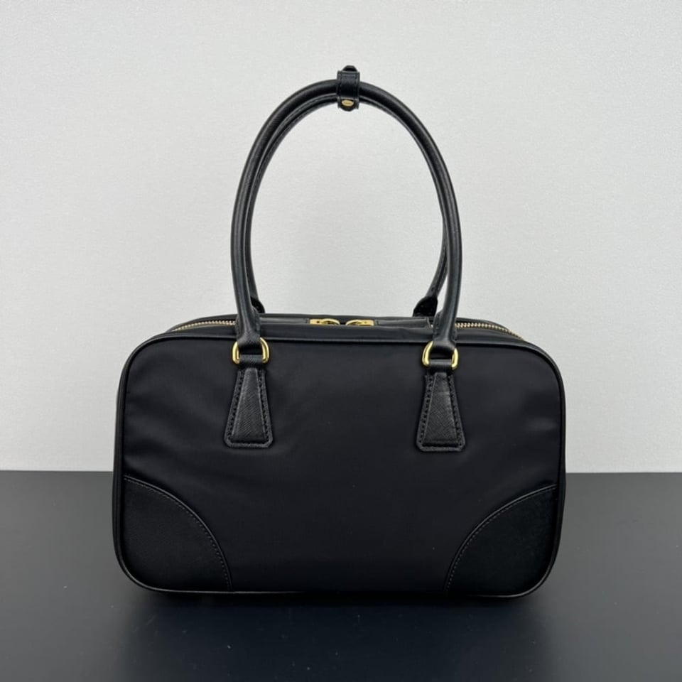 Prada Re Edition 1978 Medium Re Nylon And Saffiano Two Handle Bag Black 30Cm view 5