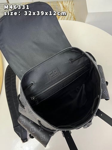 Louis Vuitton Christopher Monogram Eclipse Reverse Black And Grey 45Cm M46331 view 4