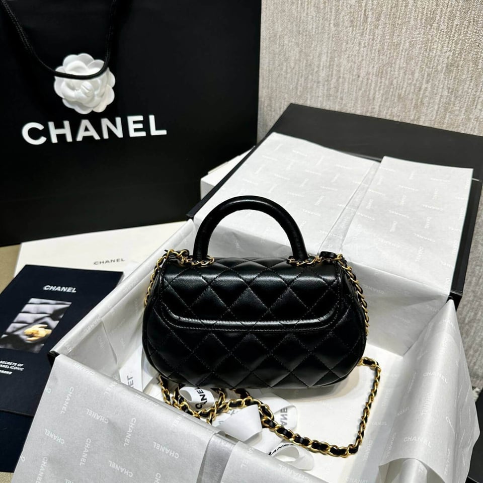 Chanel 24C Quilted Lambskin Small Bag With Top Handle view 5