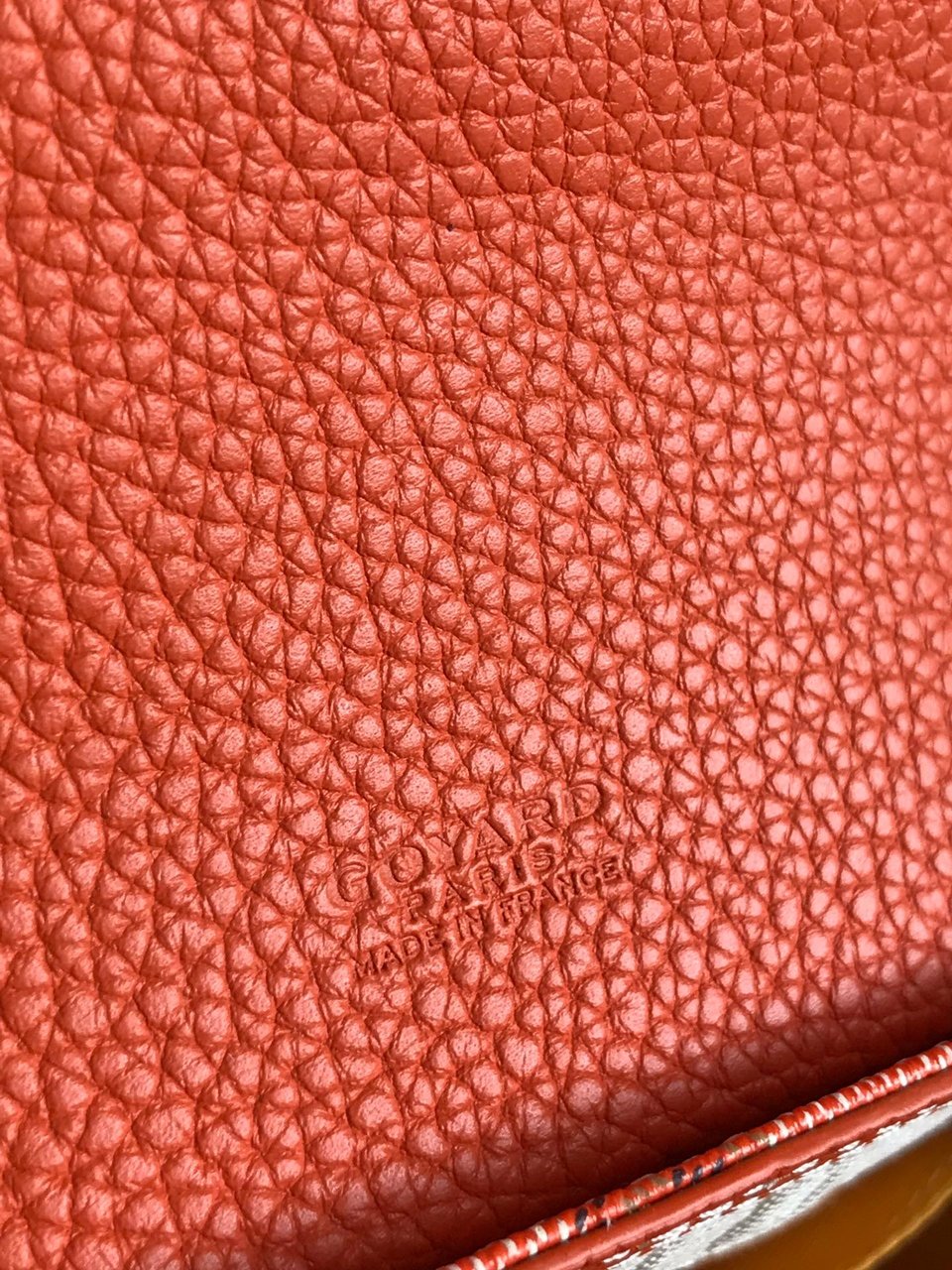 Goyard Grand Bleu 16 Cm Orange Goyardine Canvas And Lambskin view 7