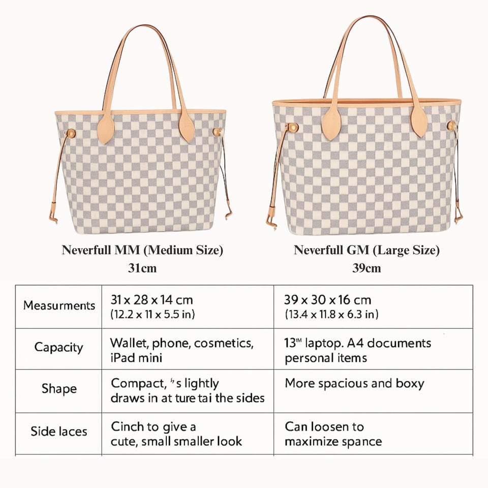 Louis Vuitton Neverfull GM Tote Bag Damier Azur Canvas Beige 39cm N40602 view 2