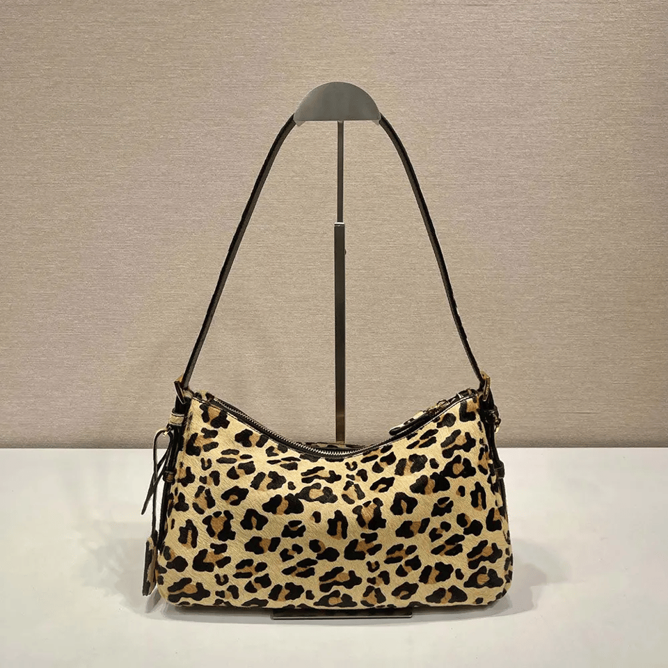 Prada Leopard Luxe Shoulder Bag 31cm view 3