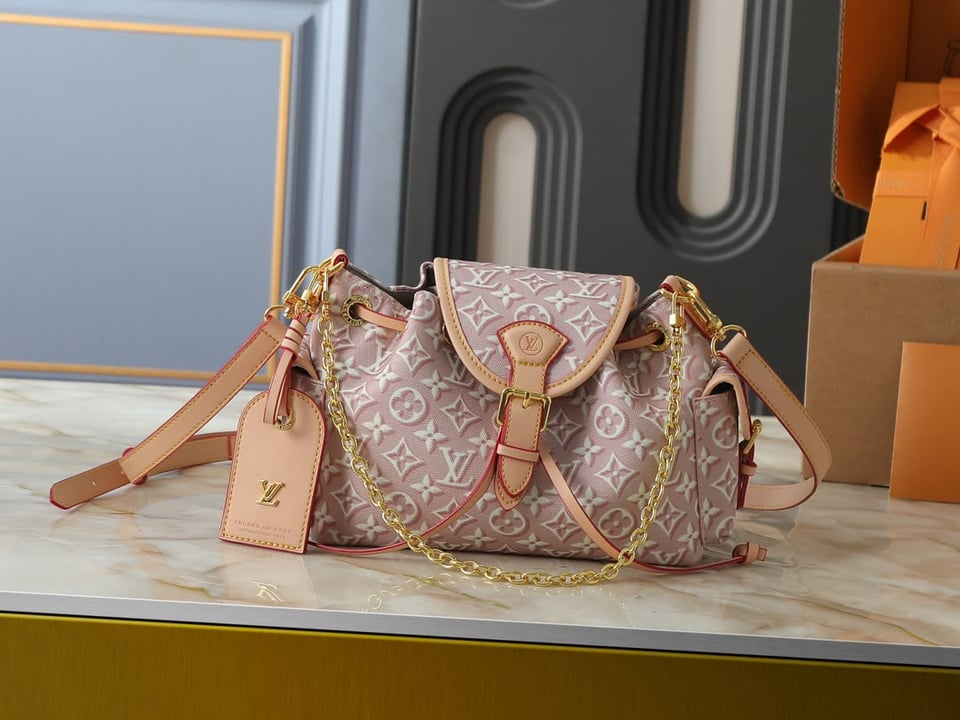 Louis Vuitton Odyssee PM Monogram Emblème Rose Ruban Color 27cm M29974 view 7