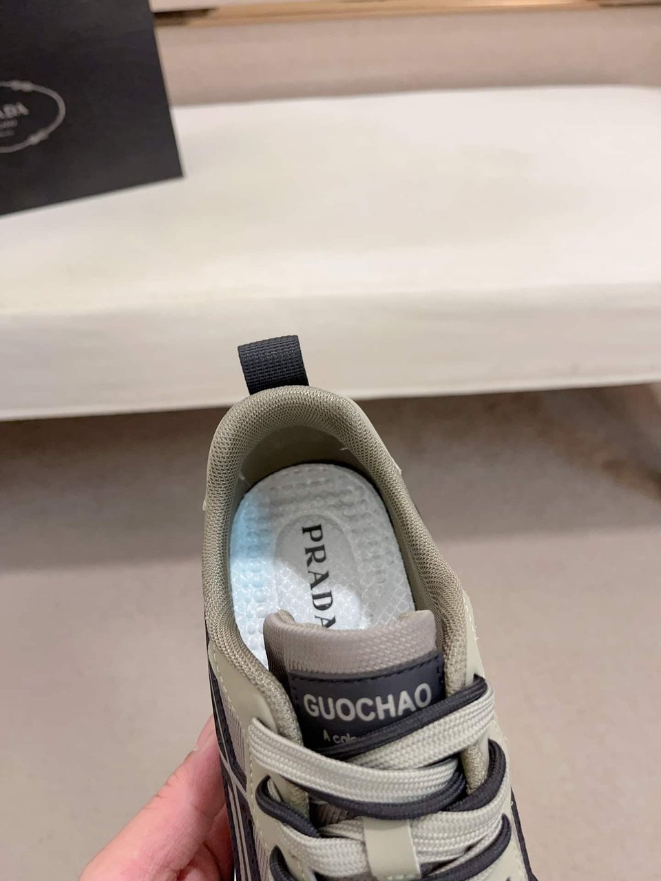 Prada Sport Sneakers Curved Line Green And Black view 6