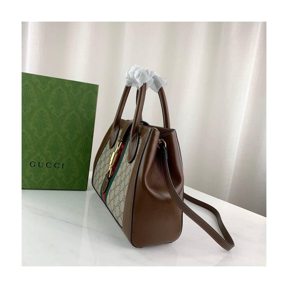 Gucci Jackie 1961 Medium Tote Bag in GG Supreme 30cm view 7