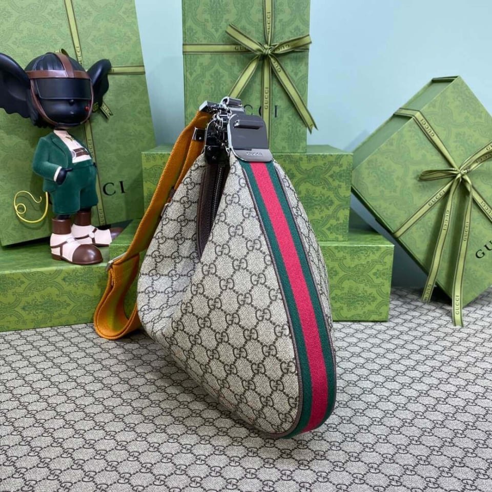 Gucci GG Supreme Attache Medium Shoulder Bag Coffee view 9