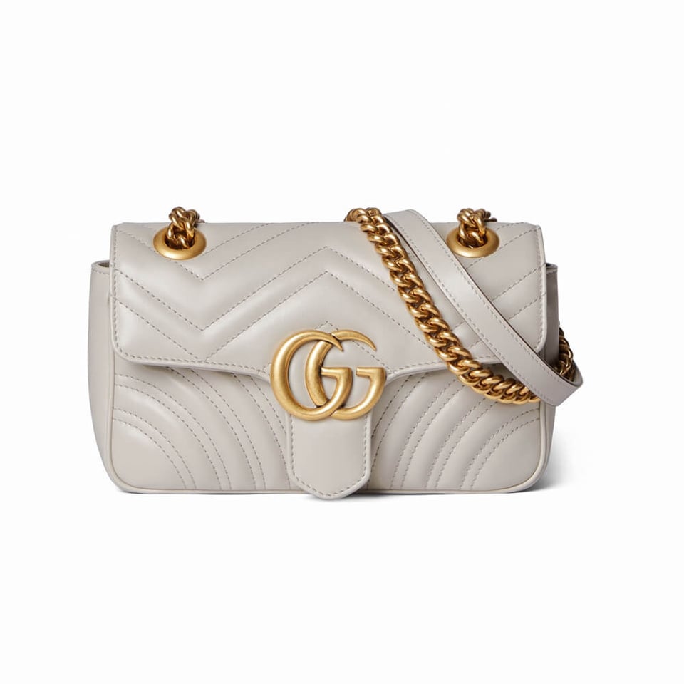 Gucci GG Marmont Matelasse Mini Bag Light Grey view 2