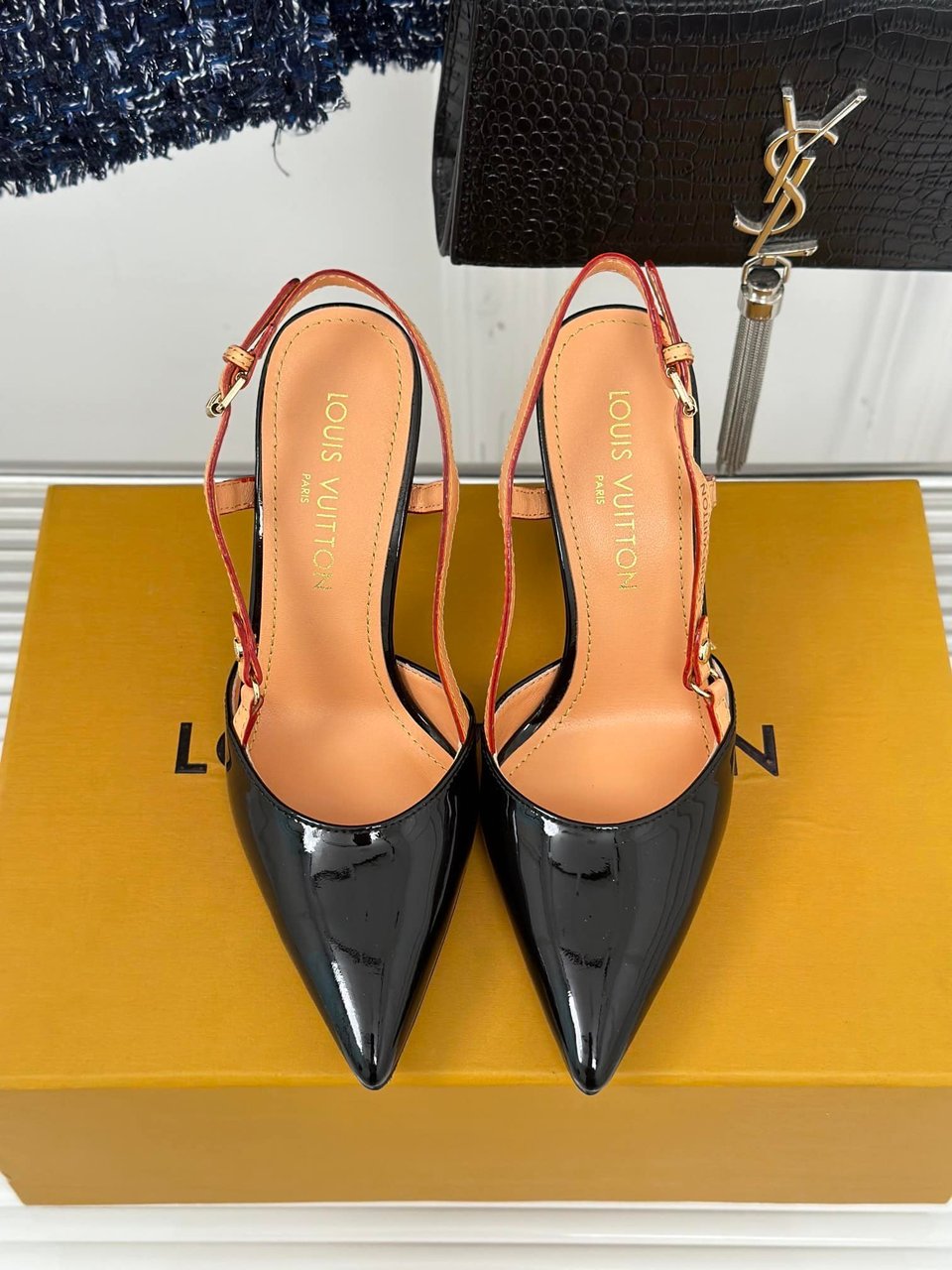 Louis Vuitton Blossom Slingback Pump Black 1Ac8Np view 9