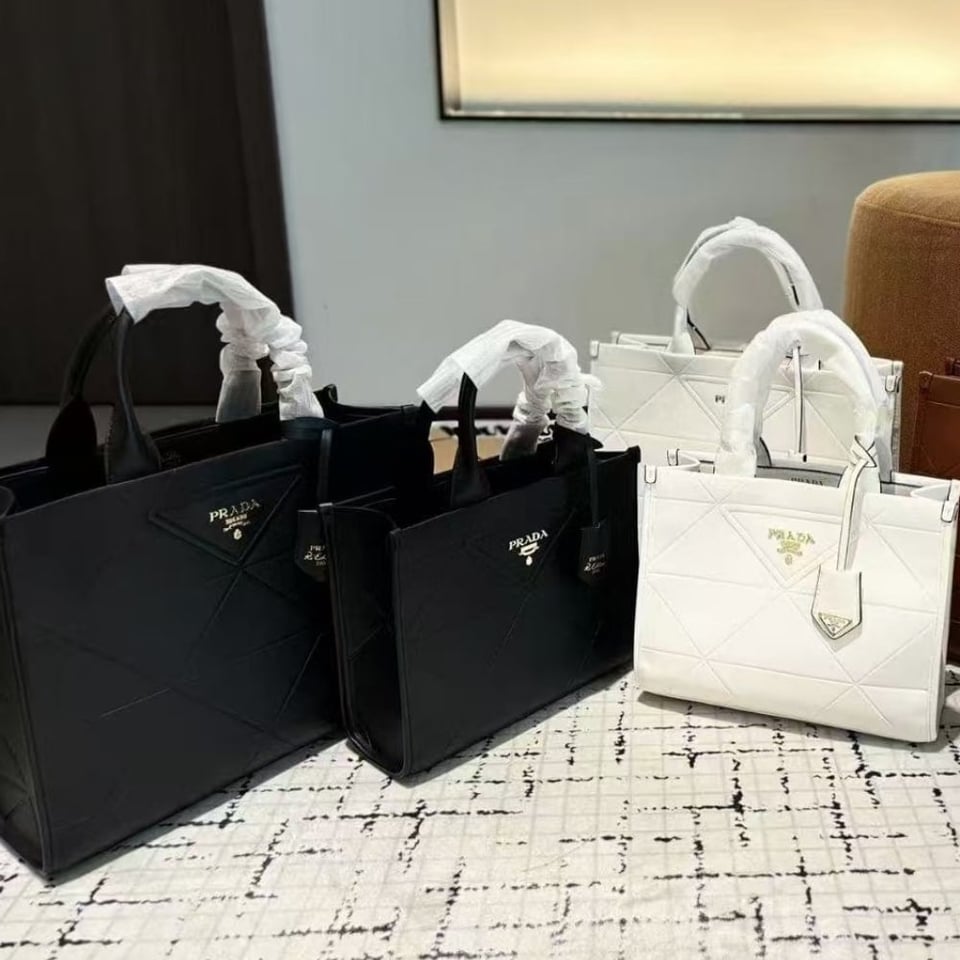 Prada Small Symbole Bag With Topstitching Black 28Cm view 5