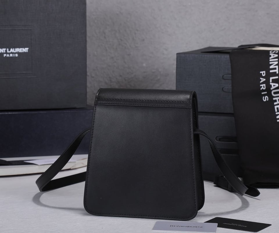 Saint Laurent Kaia North/South Satchel In Leather Black view 8