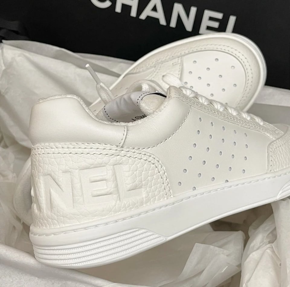 Chanel Logo White Sneakers G38808 For Women view 10