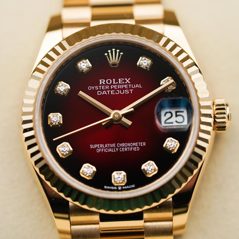 [Superclone] Rolex Datejust 31mm Red Ombré Dial President 278278 view 6
