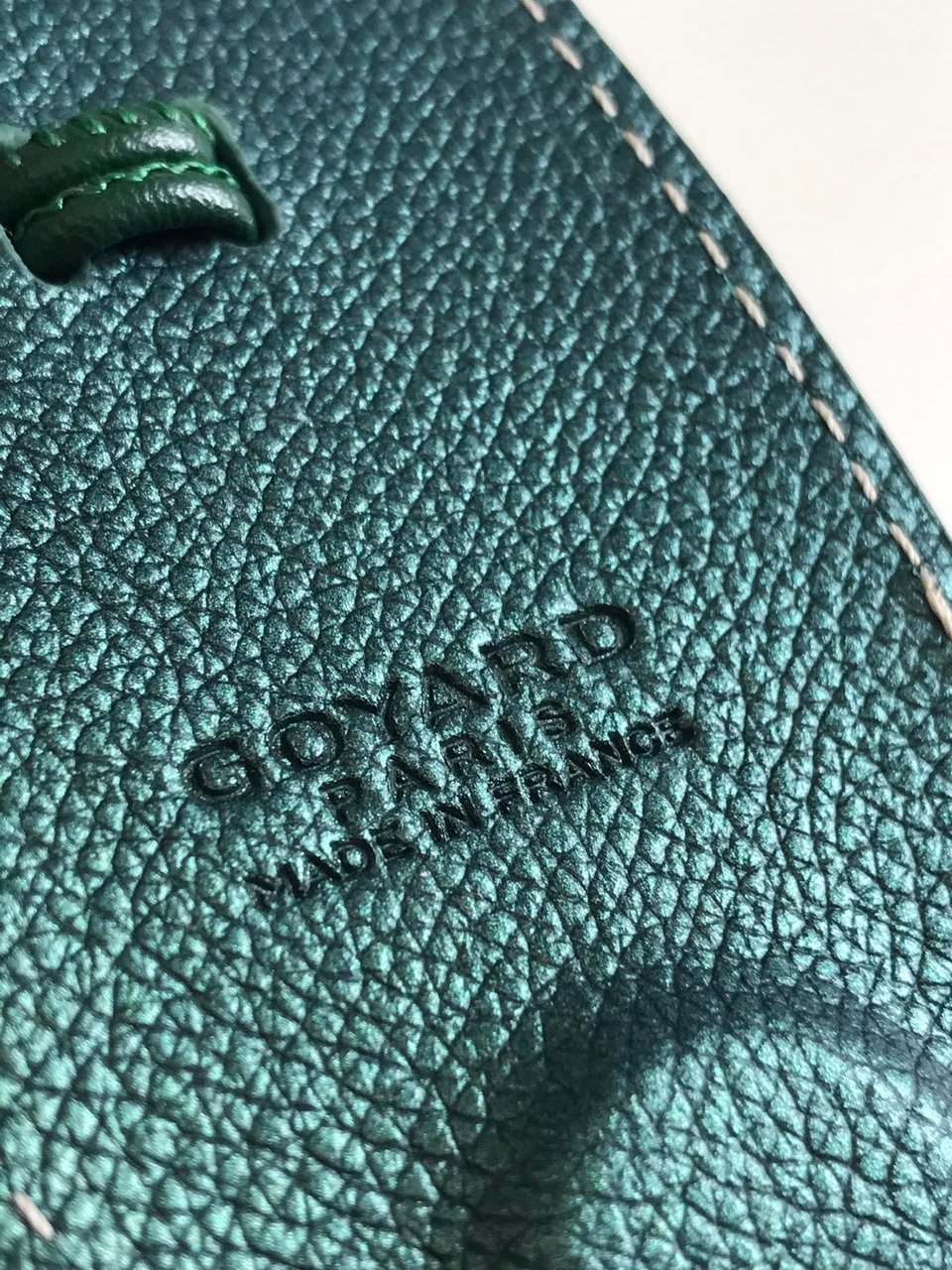 Goyard Anjou Mini Bag 20Cm Green Canvas Chevroches Calfskin view 8