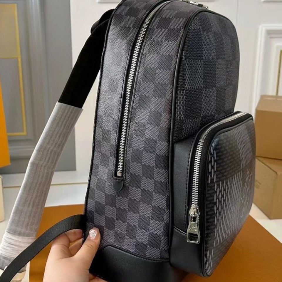 Louis Vuitton Excellent Campus Backpack Black And Gray 29Cm view 9