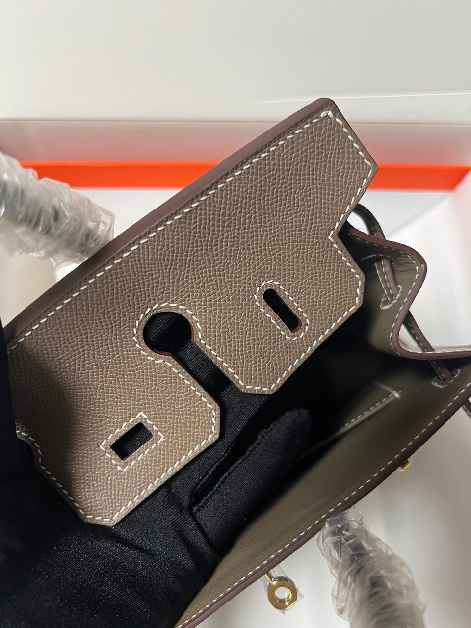 Hermes Birkin Sellier Vert De Gris Epsom Leather Gold Hardware view 5