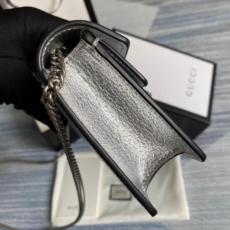 Gucci Dionysus Super Mini Bag in Silver view 6