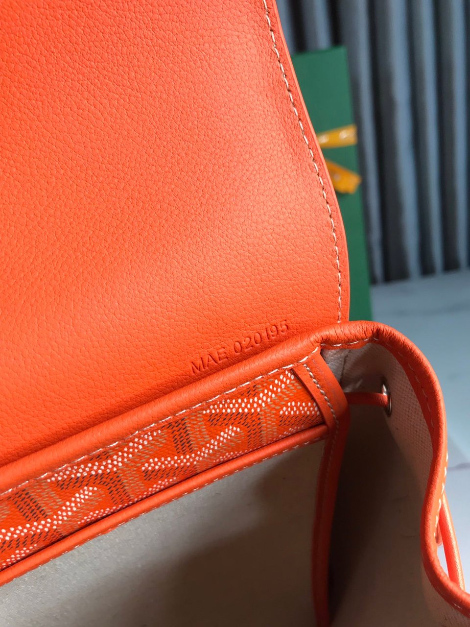 Goyard Alpin Mini Backpack 21 Cm Orange Lambskin And Goyardine Canvas view 10
