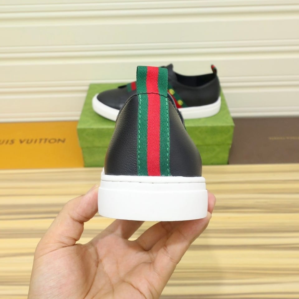 Gucci Gg Slip On Sneaker Leather Black view 8