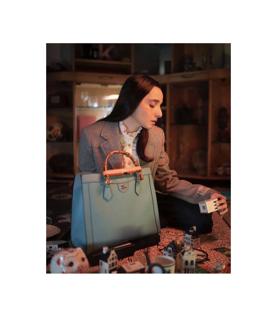 Gucci Diana Small Tote Bag Light Blue view 4