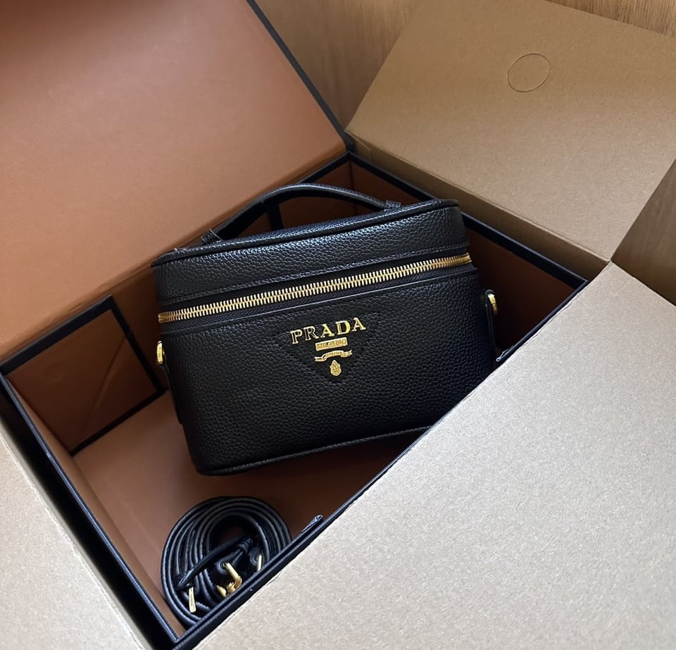 Prada Leather Mini Bag Black 20Cm view 5
