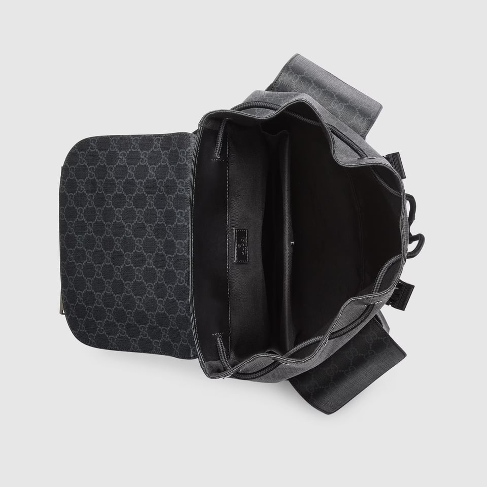 Gucci GG Black Large Backpack 792080 Black GG Supreme 35cm/13.8in view 5