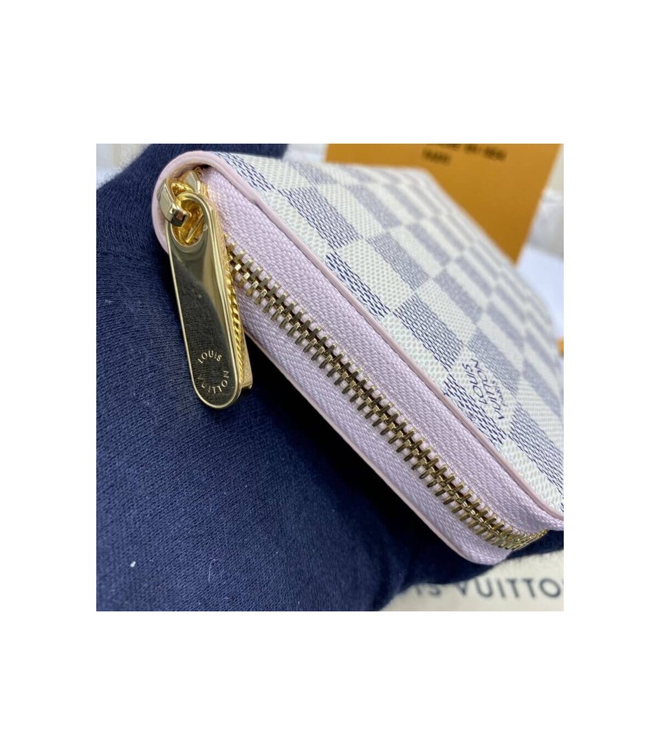 Louis Vuitton Damier Azur Zippy Wallet Pink view 7