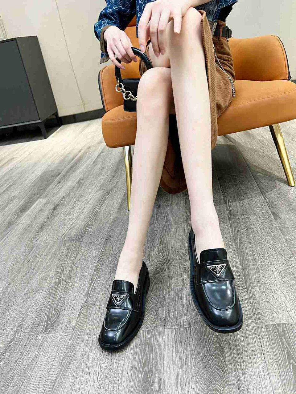Prada Patent Leather Loafers Black 1D902M069F0002F025 view 3