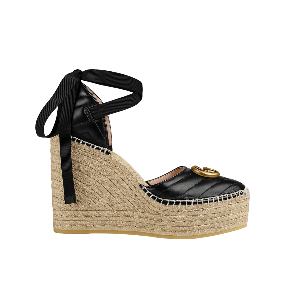 Gucci Leather Platform Espadrille Black 573023 Btmo0 1000 view 2