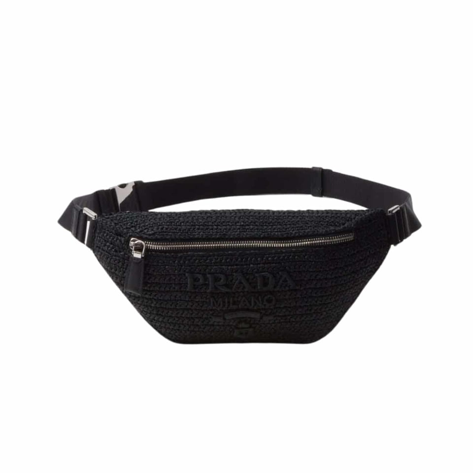 Prada Crochet Belt Bag Black 30Cm view 2