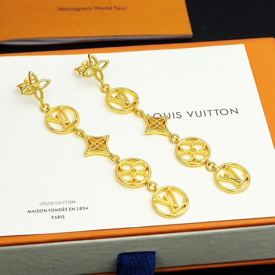 Louis Vuitton Lv Lace Earrings Gold M01072 view 4