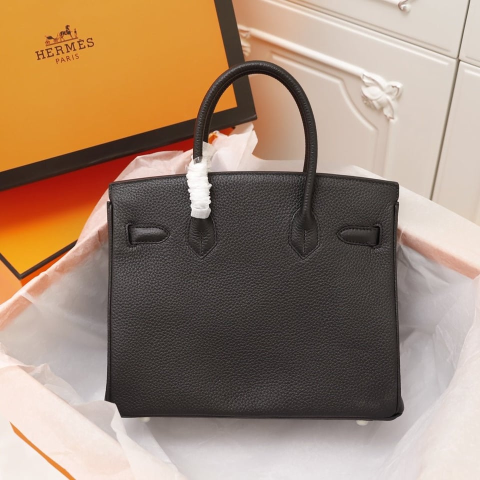 Hermes Birkin Bag 35 Black Togo Gold Hardware view 6