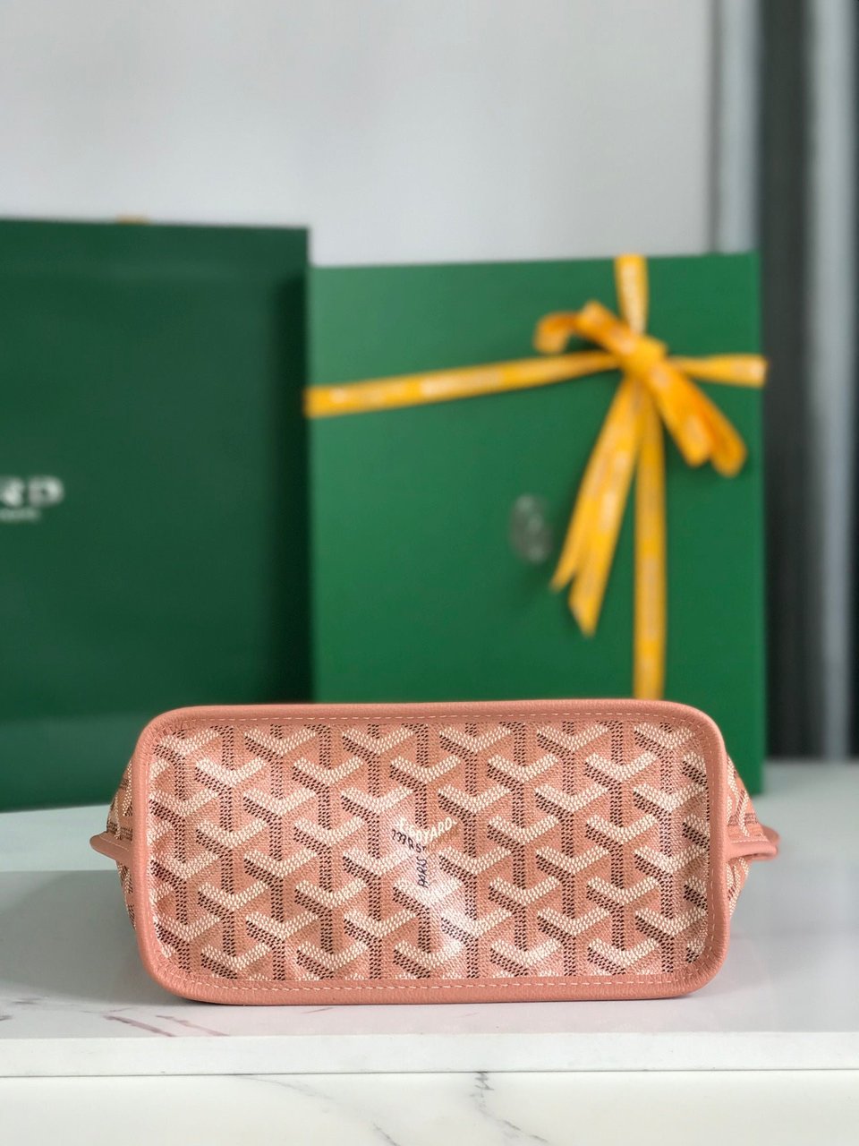 Goyard Anjou Mini Bag 20cm Manhattan Pink Calfskin And Goyardine Canvas view 10