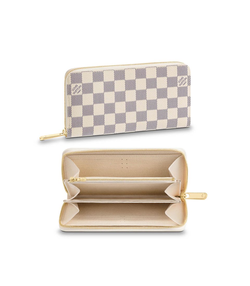 Louis Vuitton Damier Azur Zippy Wallet Beige view 2