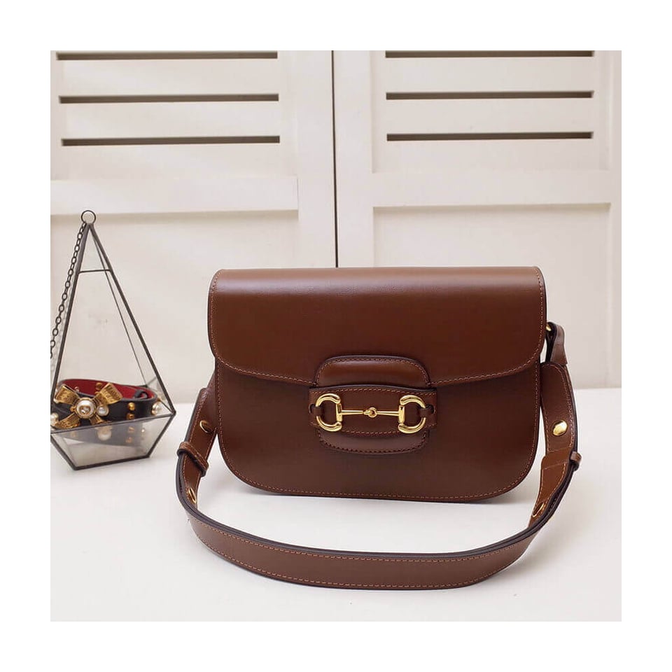 Gucci Horsebit 1955 Shoulder Bag In Brown Leather view 4