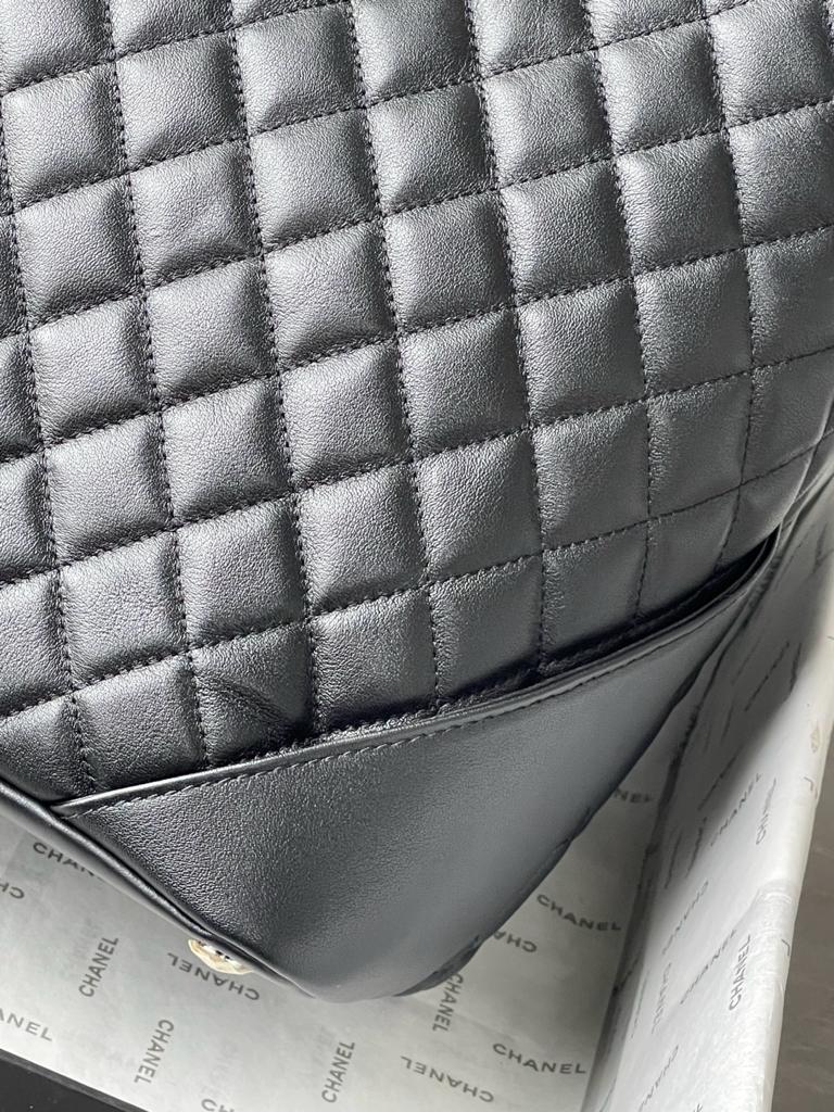 Chanel White High Quality Cambon Tote Bag Black view 5