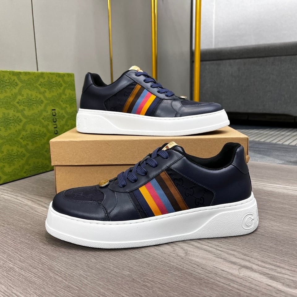 Gucci Sneaker Multicolor Side Bands Navy Blue view 7