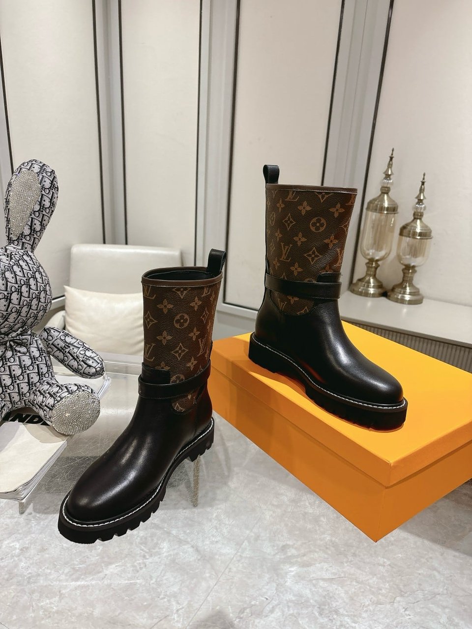 Louis Vuitton Territory Flat Ankle Boot Monogram Brown view 6