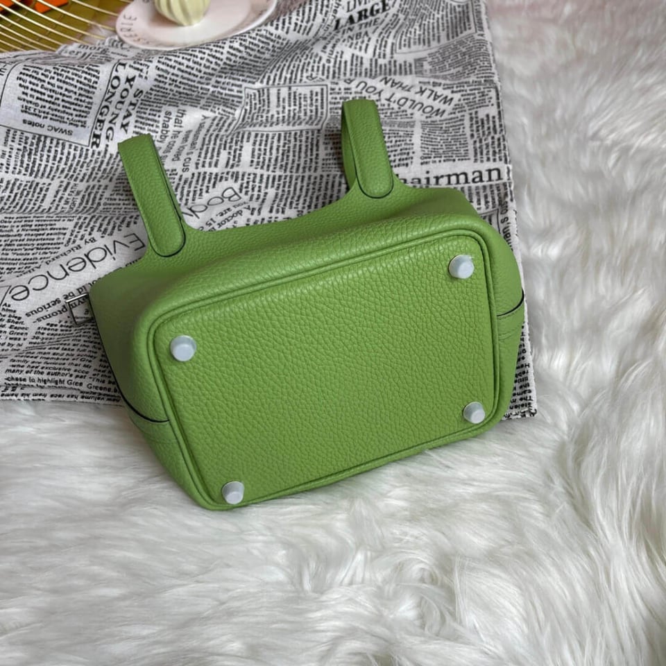 Hermes Picotin Lock Bag In Taurillon Clemence Vert Criquet 22Cm view 10