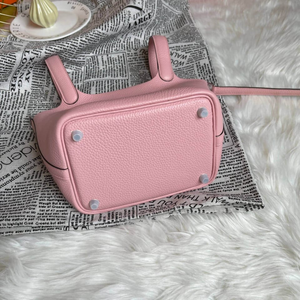 Hermes Picotin Lock Bag In Taurillon Clemence 3Q Rose Sakura 22Cm view 10