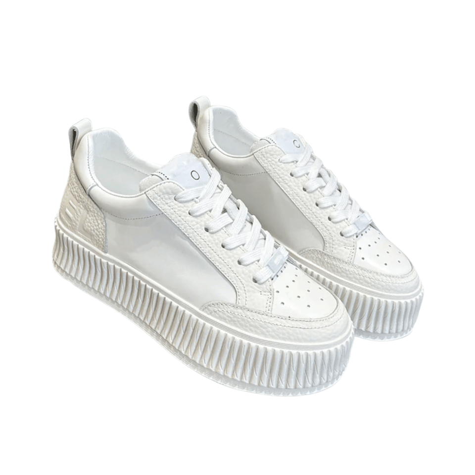 Chanel Winter Fur Sneakers White view 2