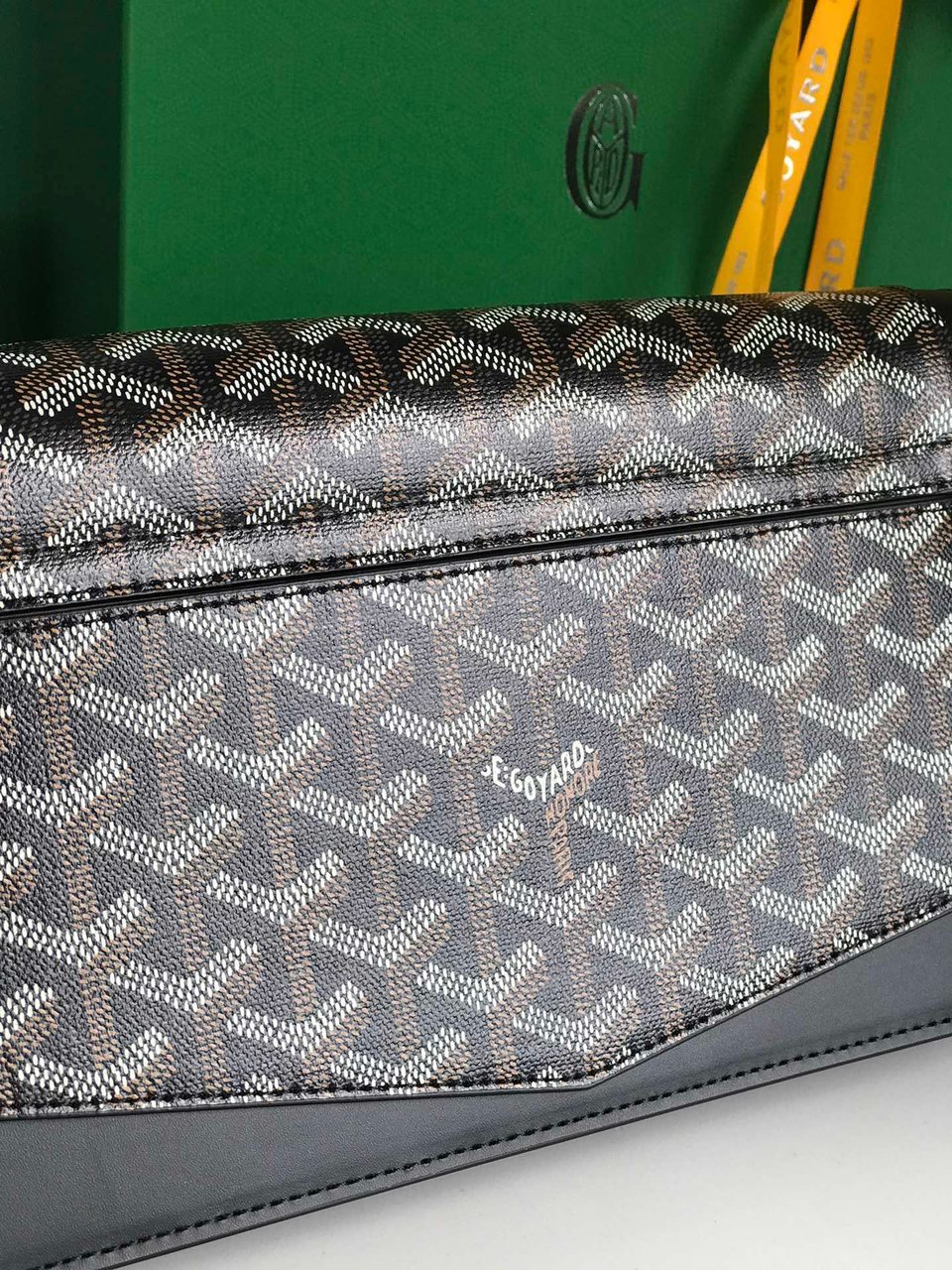 Goyard Duchesse Marie-Caroline Bag 25 Cm Black Goyardine Canvas And Smooth Calfskin view 6