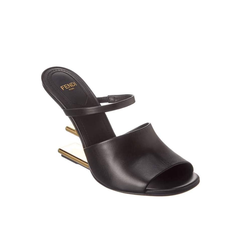 Fendi First Leather High-Heeled Sandals Black 8R8212Na7F0Qa1 view 2