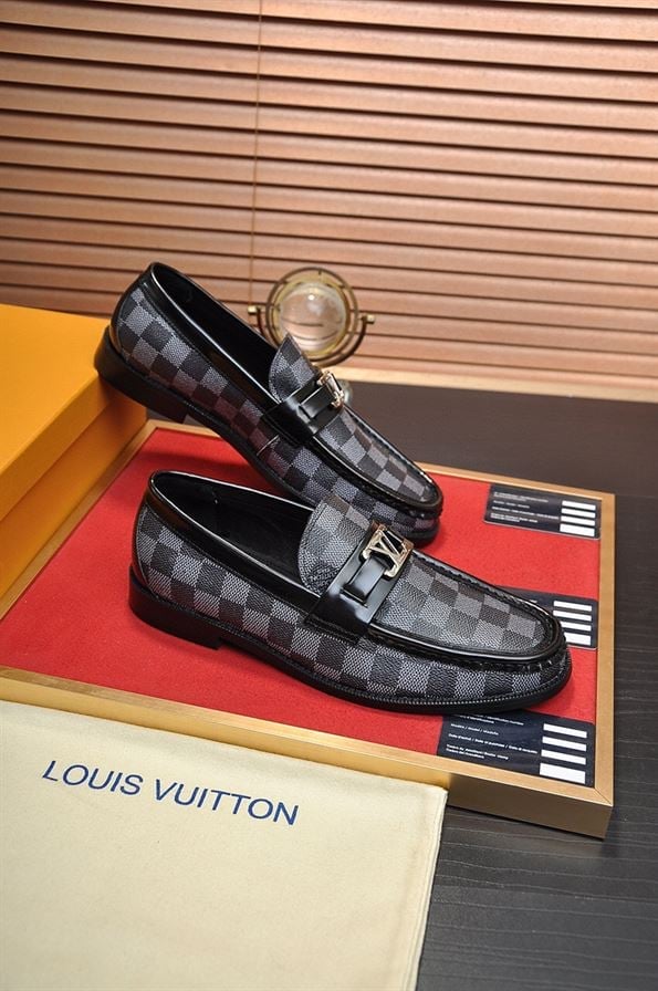 Louis Vuitton LV Monte Carlo Mocassin Damier Black Loafers for Men view 7