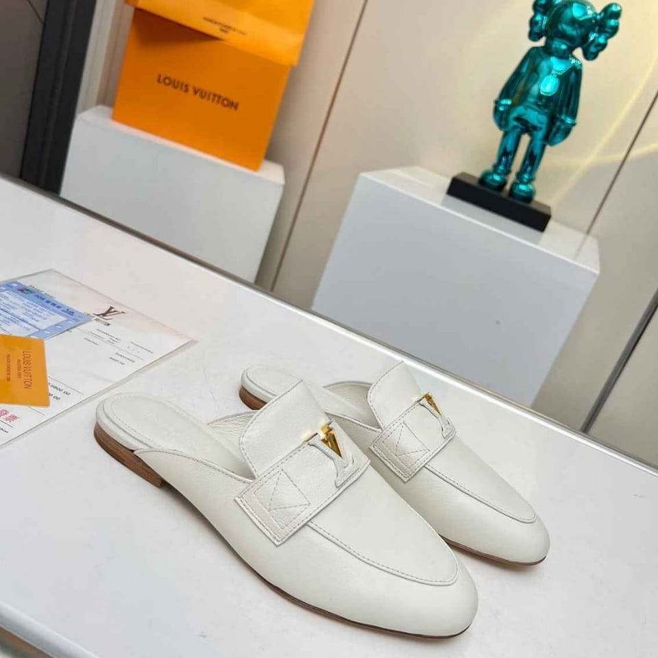Louis Vuitton Mare Open Back Loafer White view 5