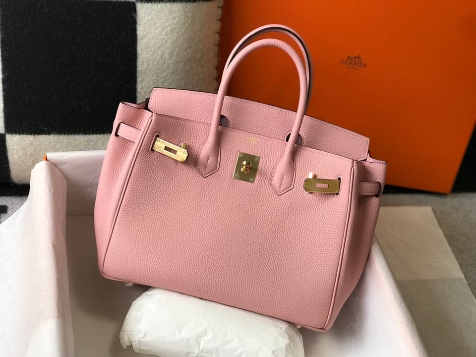 Hermes Birkin 35Cm Pink Togo Leather Gold Hardware view 3